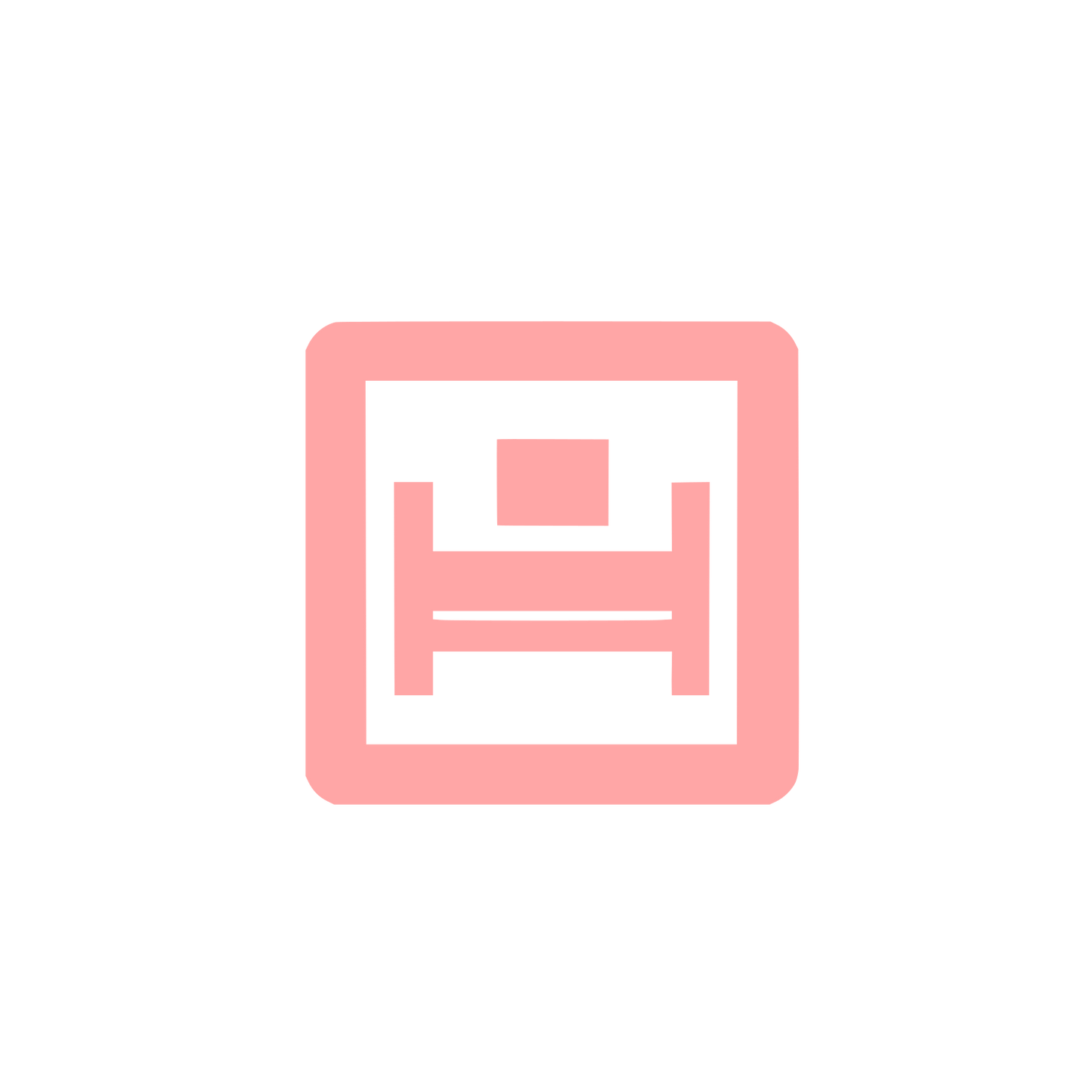 Hotel Room Logo #ffa6a6