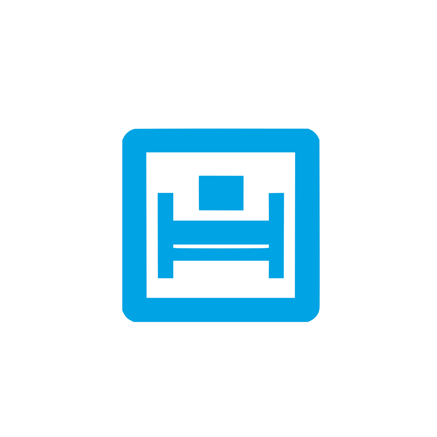 Hotel Room Logo #00a3e4
