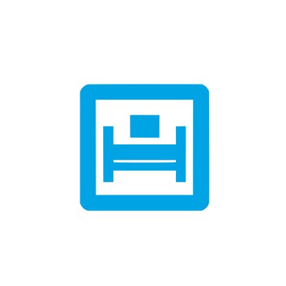 Hotel Room Logo #00a3e4