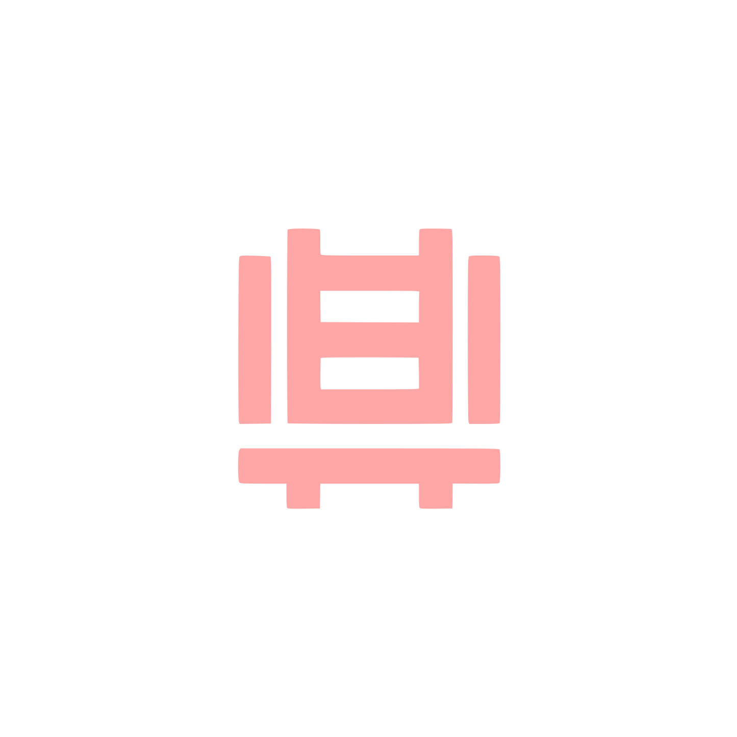 Bed Frame Furniture Icon #ffa6a6