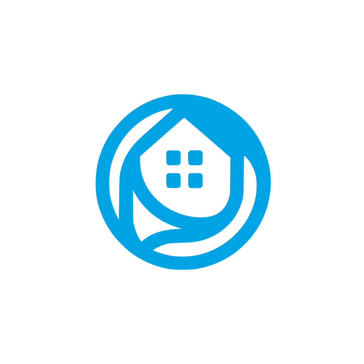 Home Safety Logo #00a3e4