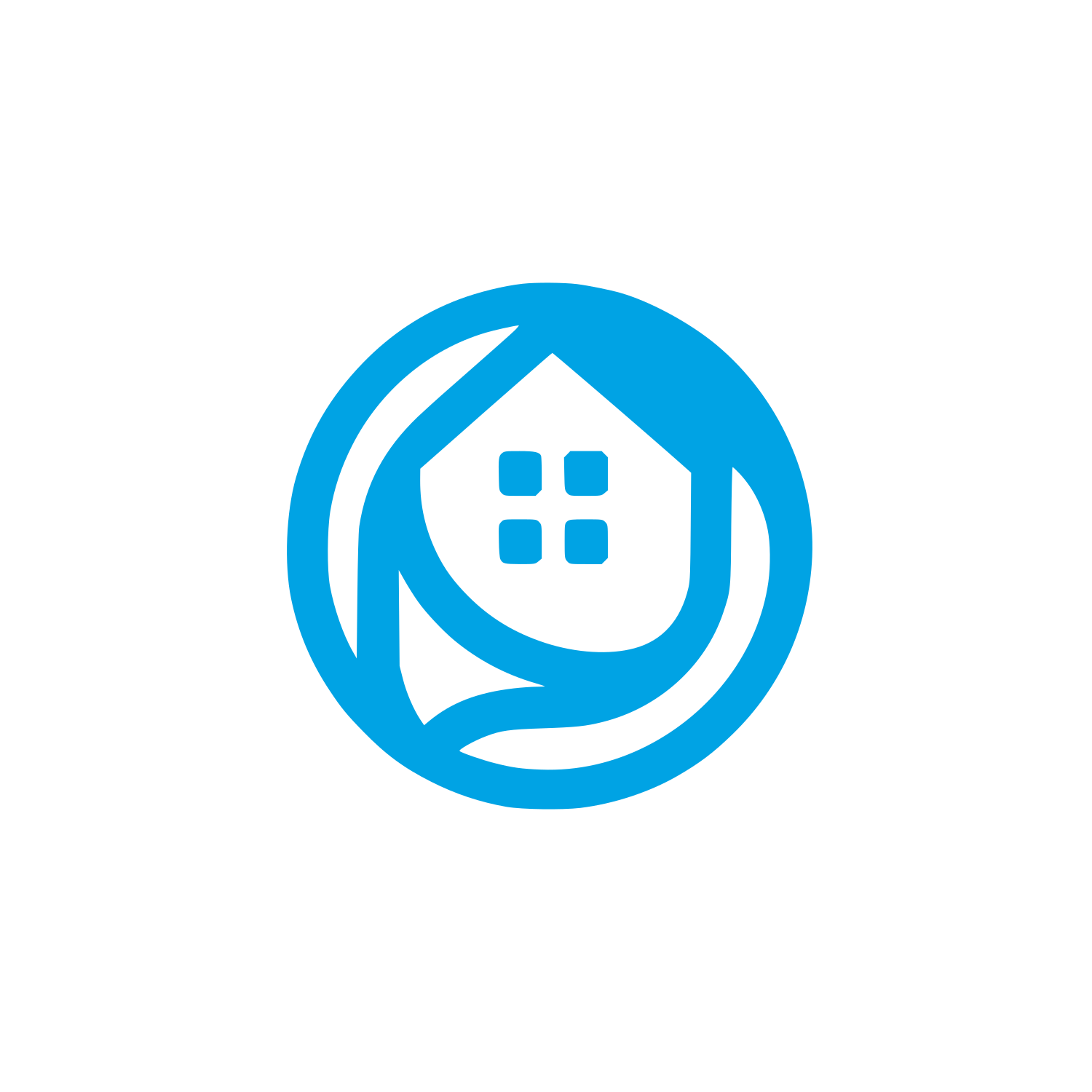 Home Safety Logo #00a3e4