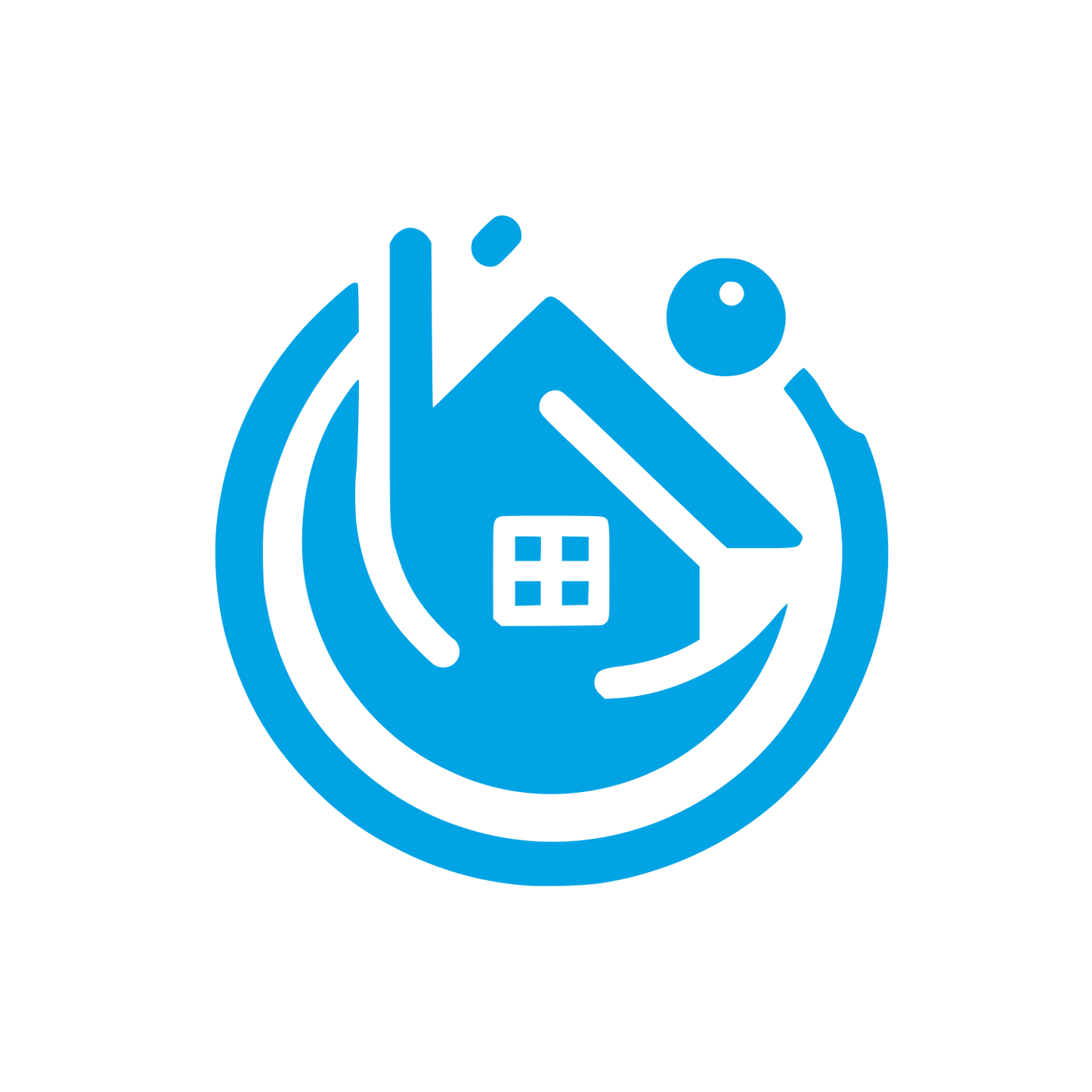 Home Service Logo #00a3e4