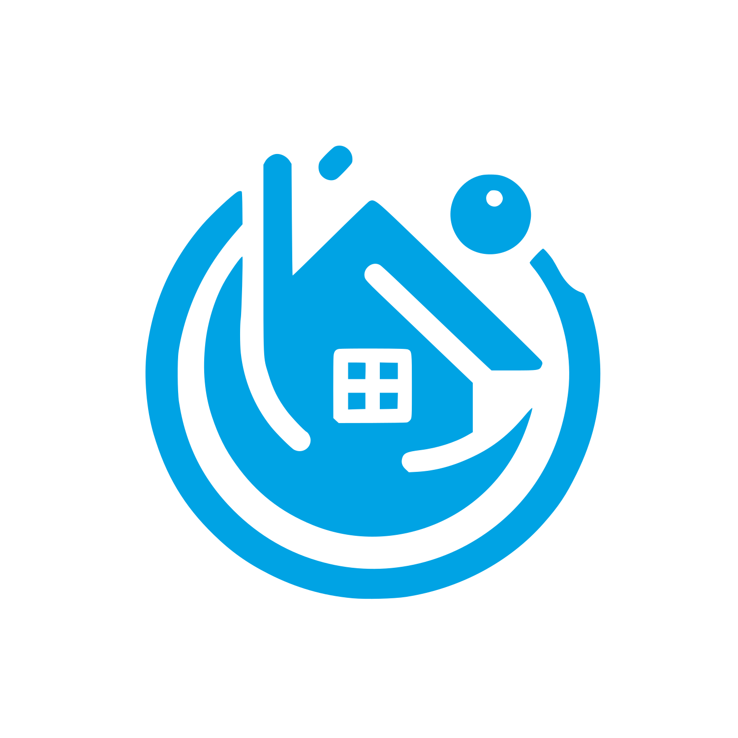 Home Service Logo #00a3e4