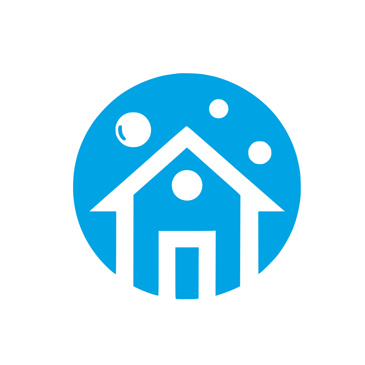 Home Logo Design #00a3e4