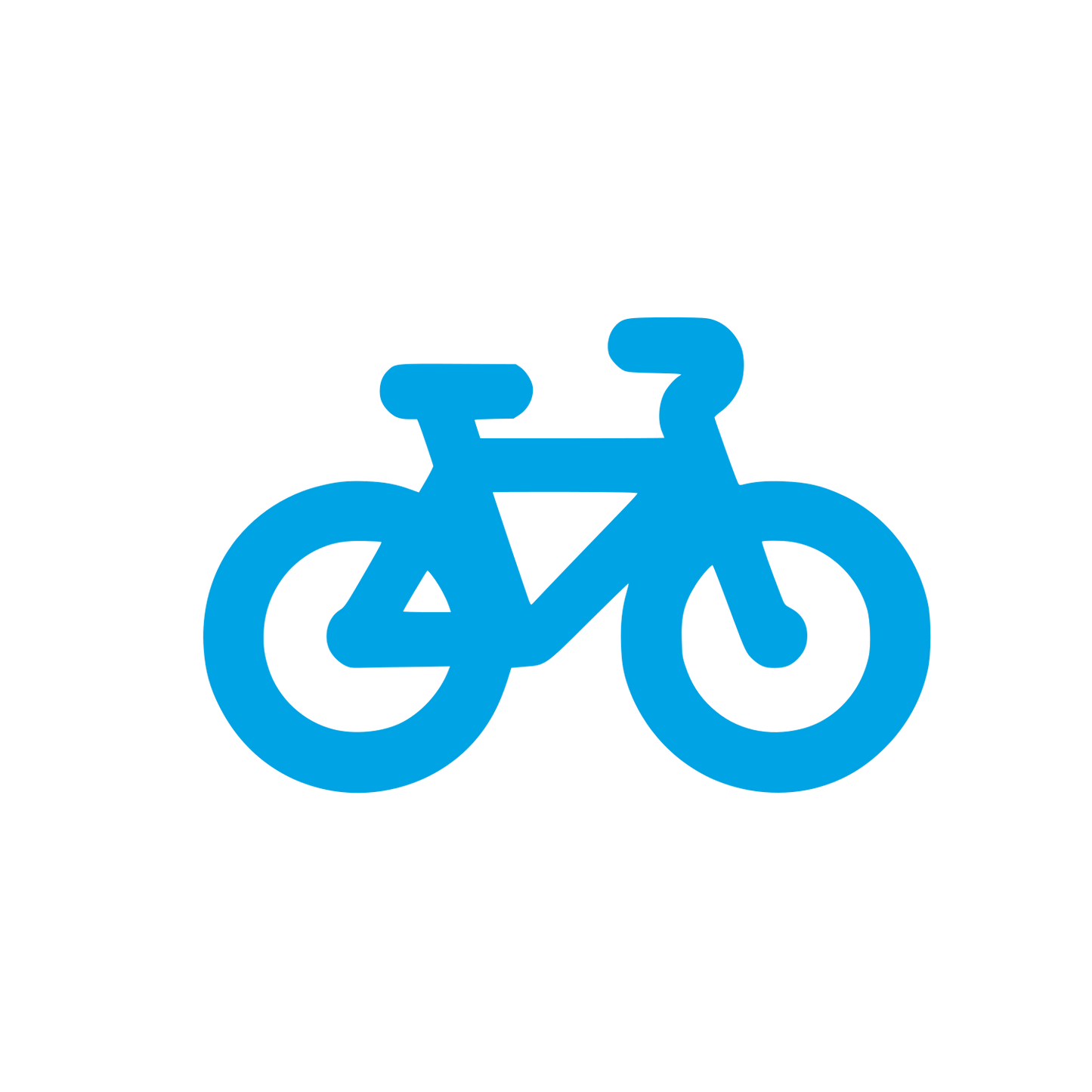 Bicycle Logo Design #00a3e4