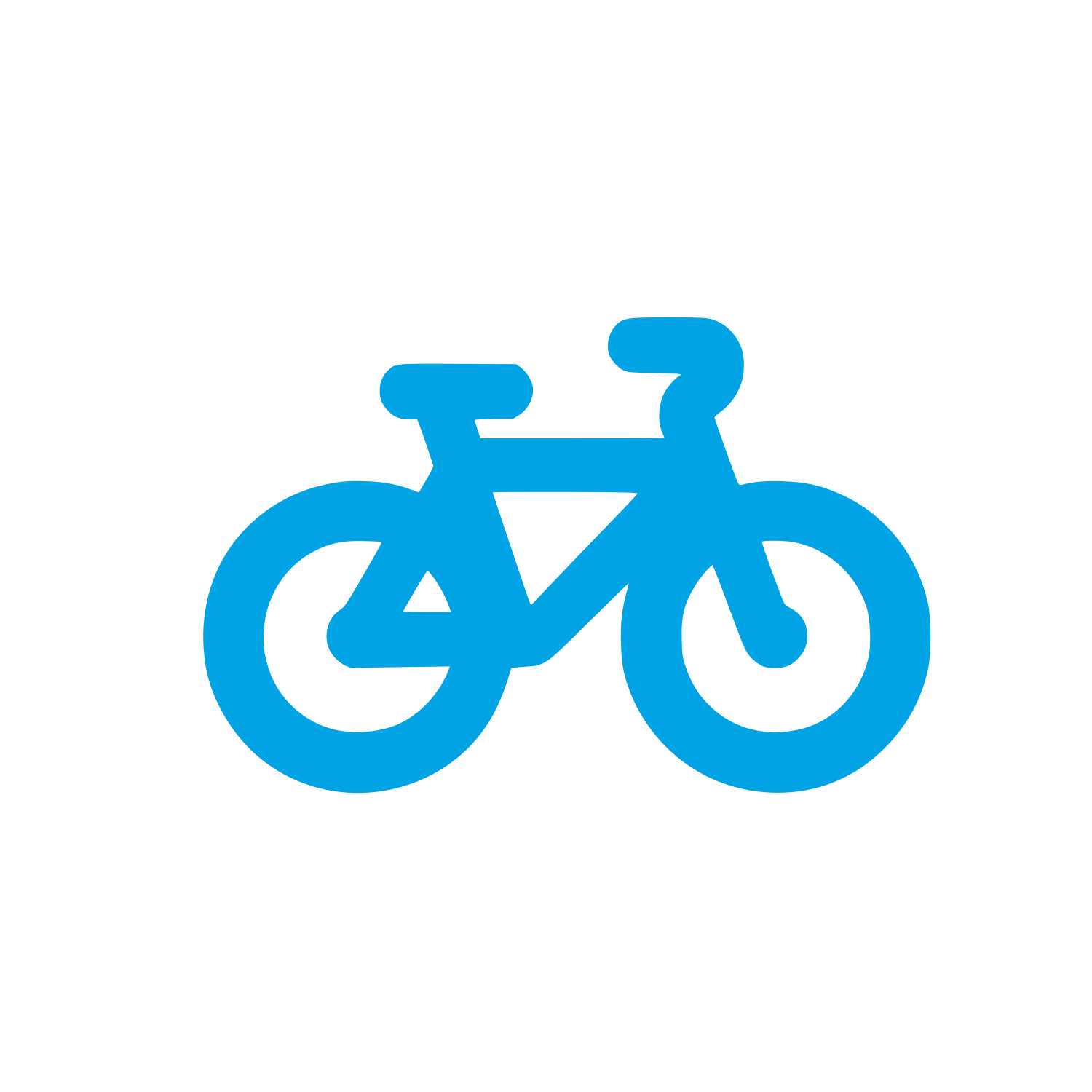 Bicycle Logo Design #00a3e4