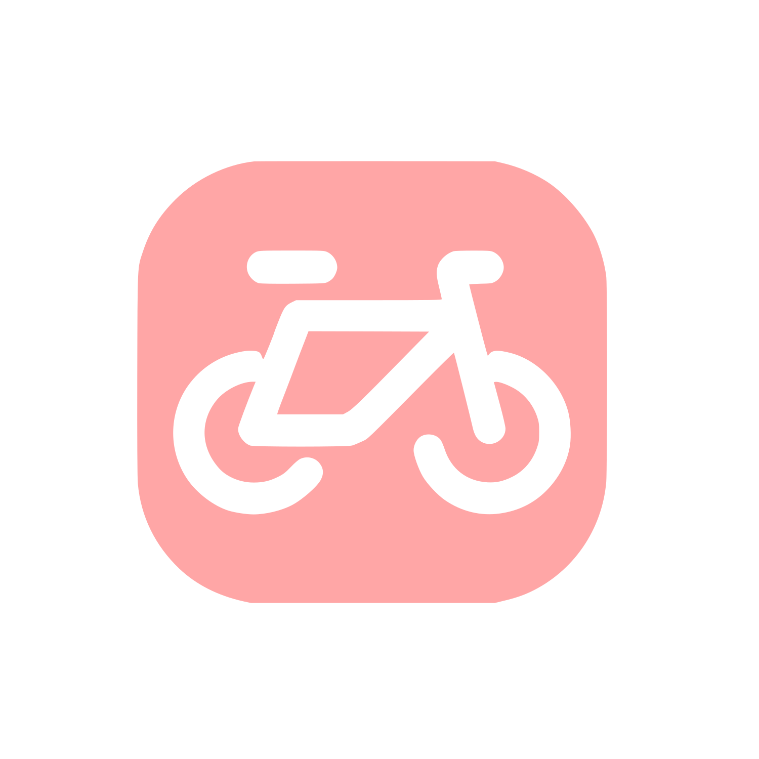 Bicycle Logo Design #ffa6a6