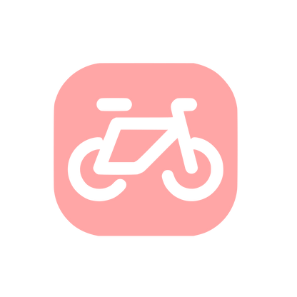 Bicycle Logo Design #ffa6a6