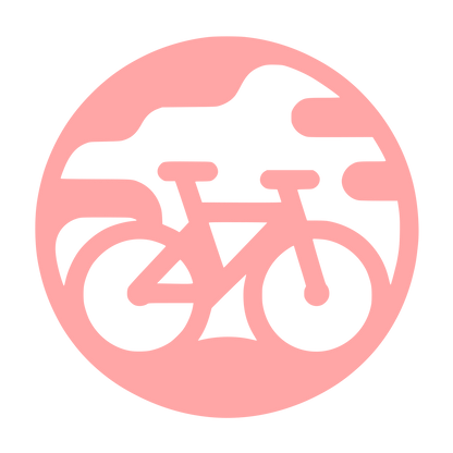 Bicycle Logo Design #ffa6a6