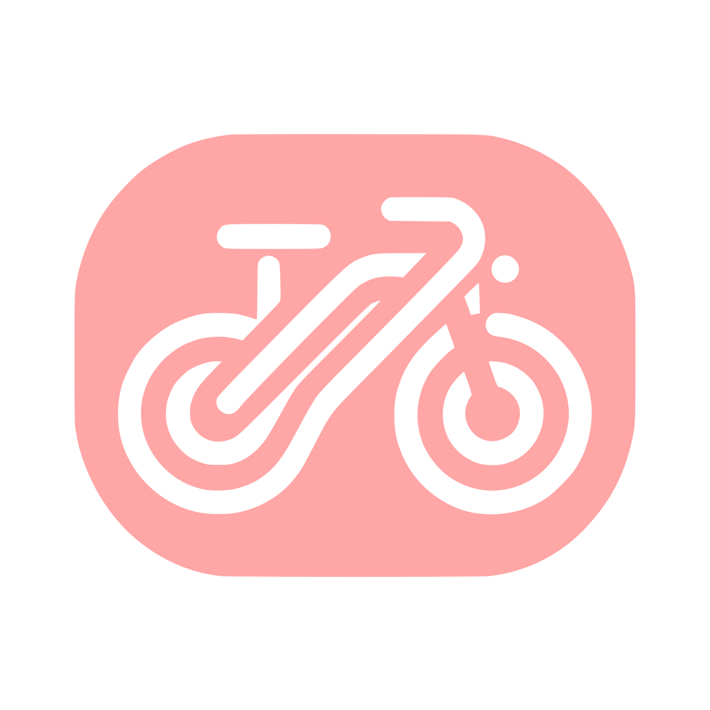 Bicycle Logo Design #ffa6a6