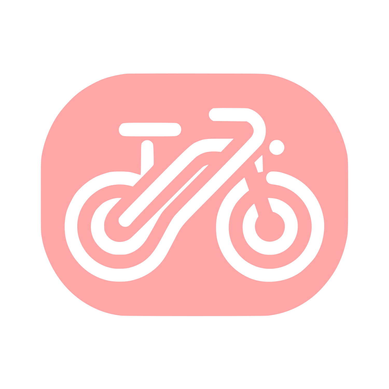 Bicycle Logo Design #ffa6a6