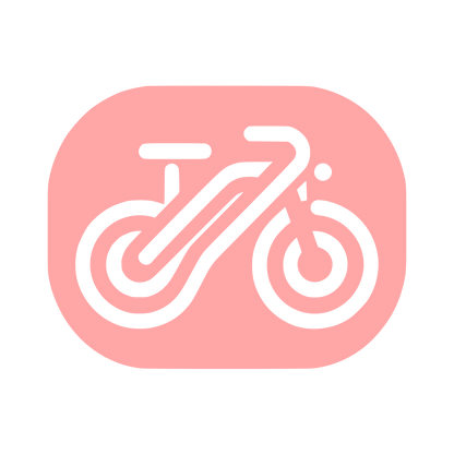 Bicycle Logo Design #ffa6a6