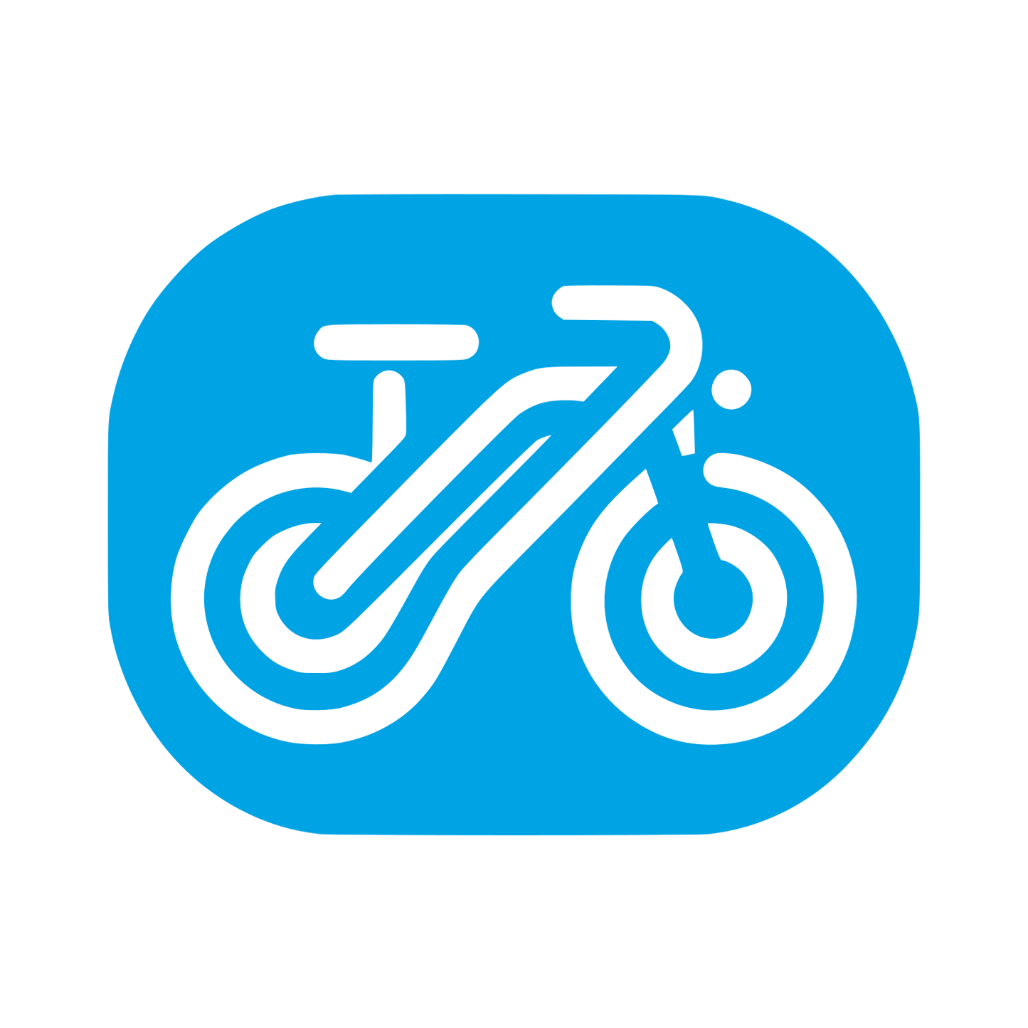 Bicycle Logo Design #00a3e4