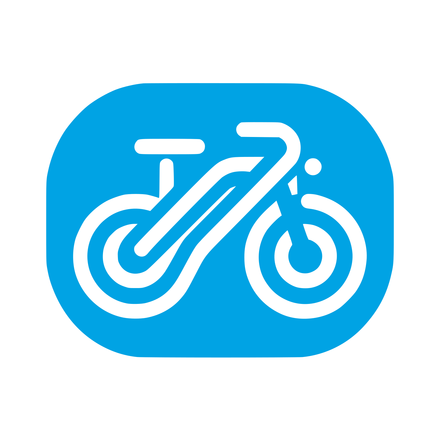 Bicycle Logo Design #00a3e4