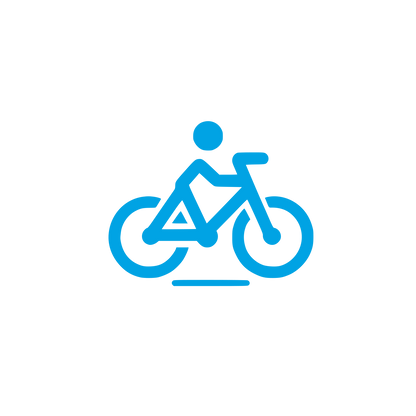 Bicycle Rider Logo #00a3e4