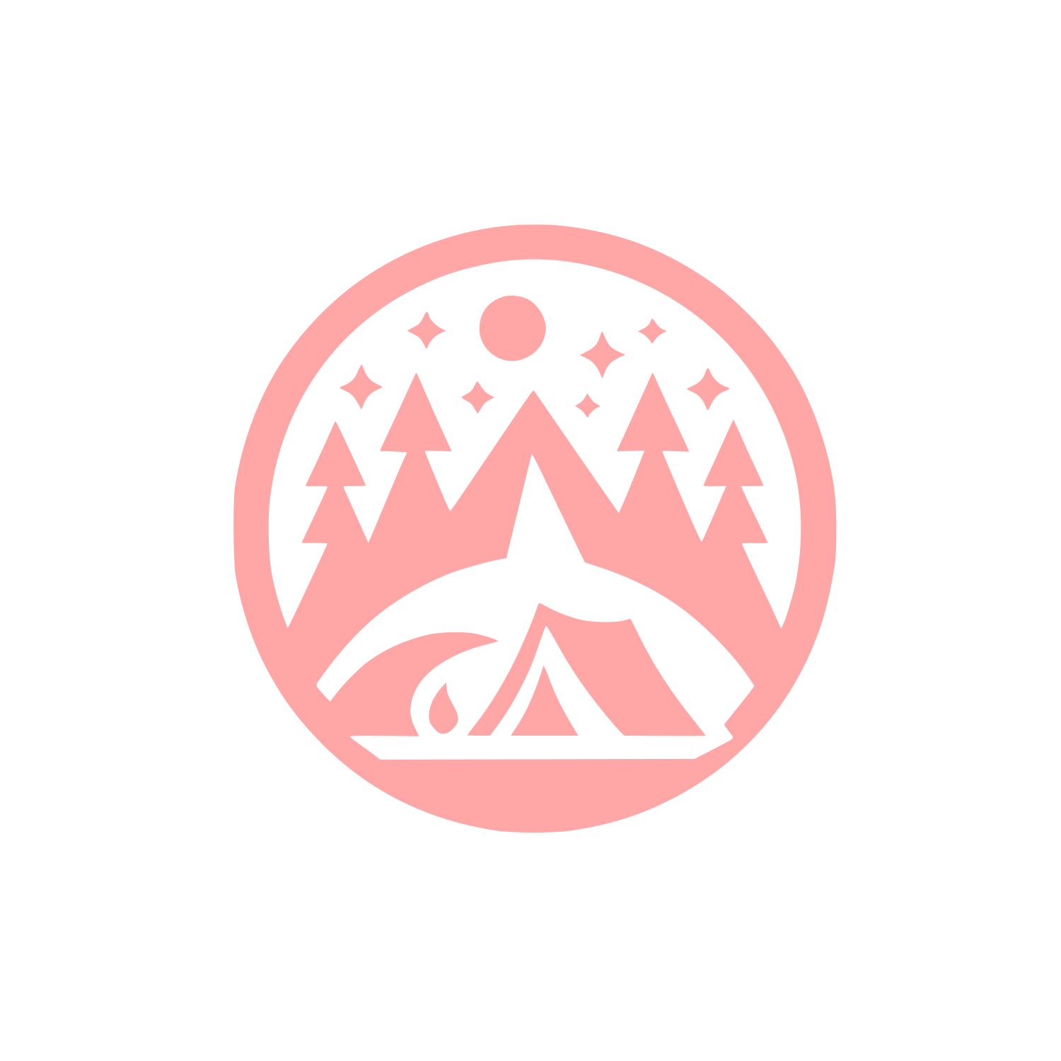 Camping Adventure Logo #ffa6a6