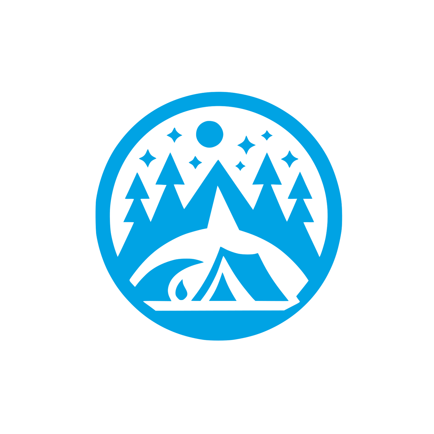 Camping Adventure Logo #00a3e4