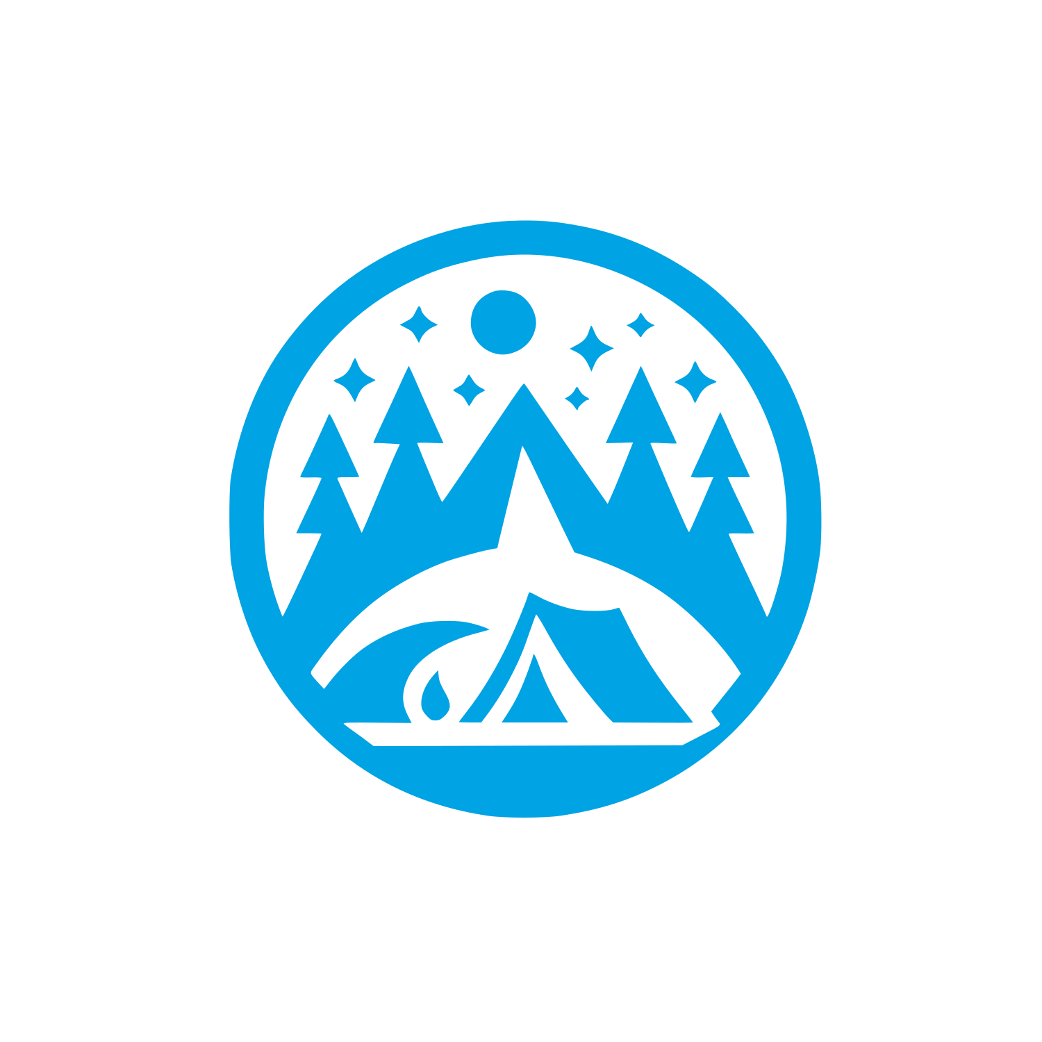 Camping Adventure Logo #00a3e4