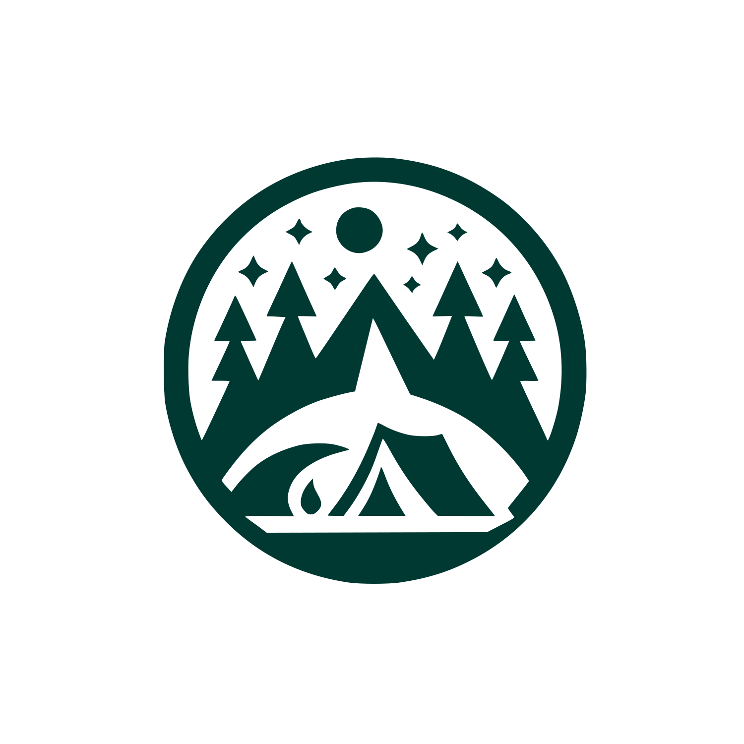 Camping Adventure Logo #003932