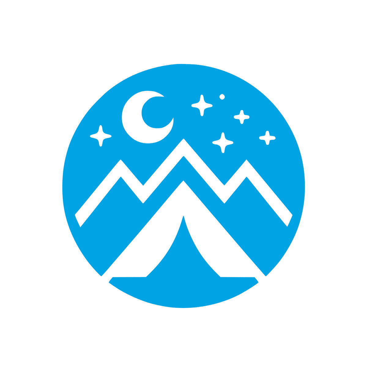 Mountain Adventure Logo #00a3e4