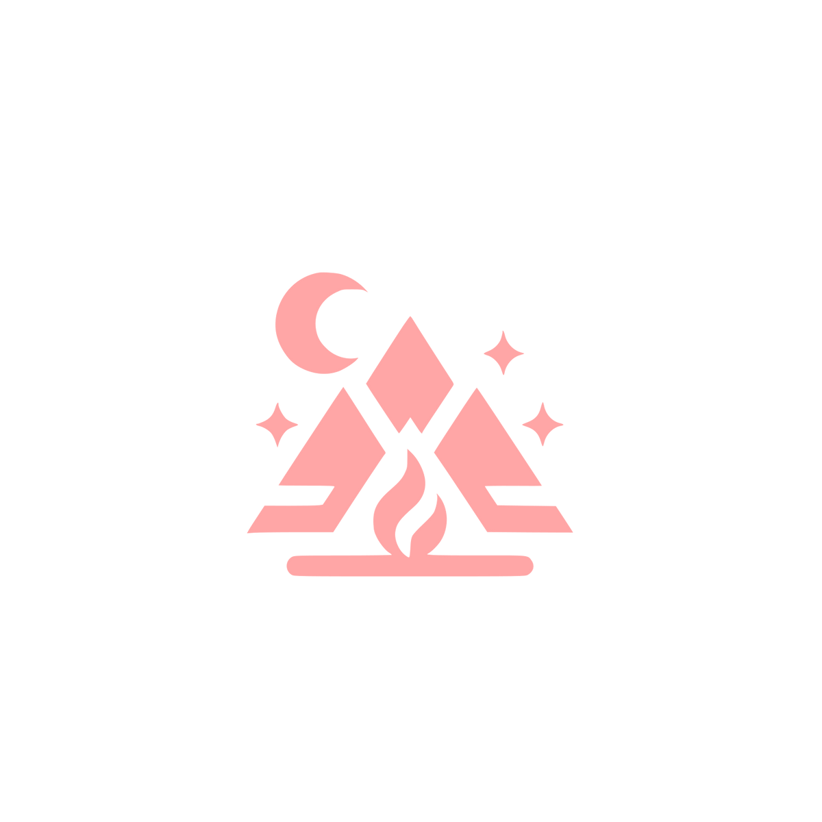 Mountain Campfire Logo #ffa6a6
