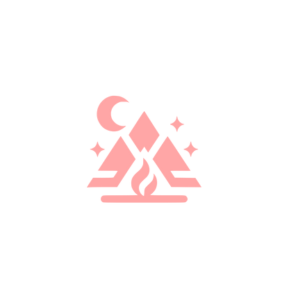 Mountain Campfire Logo #ffa6a6