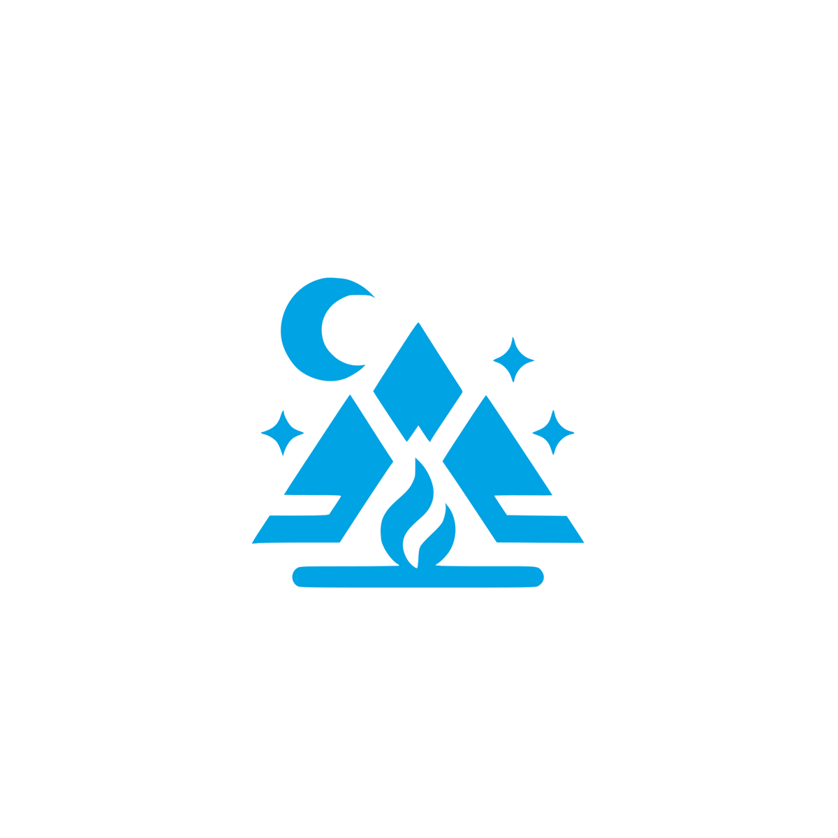 Mountain Campfire Logo #00a3e4