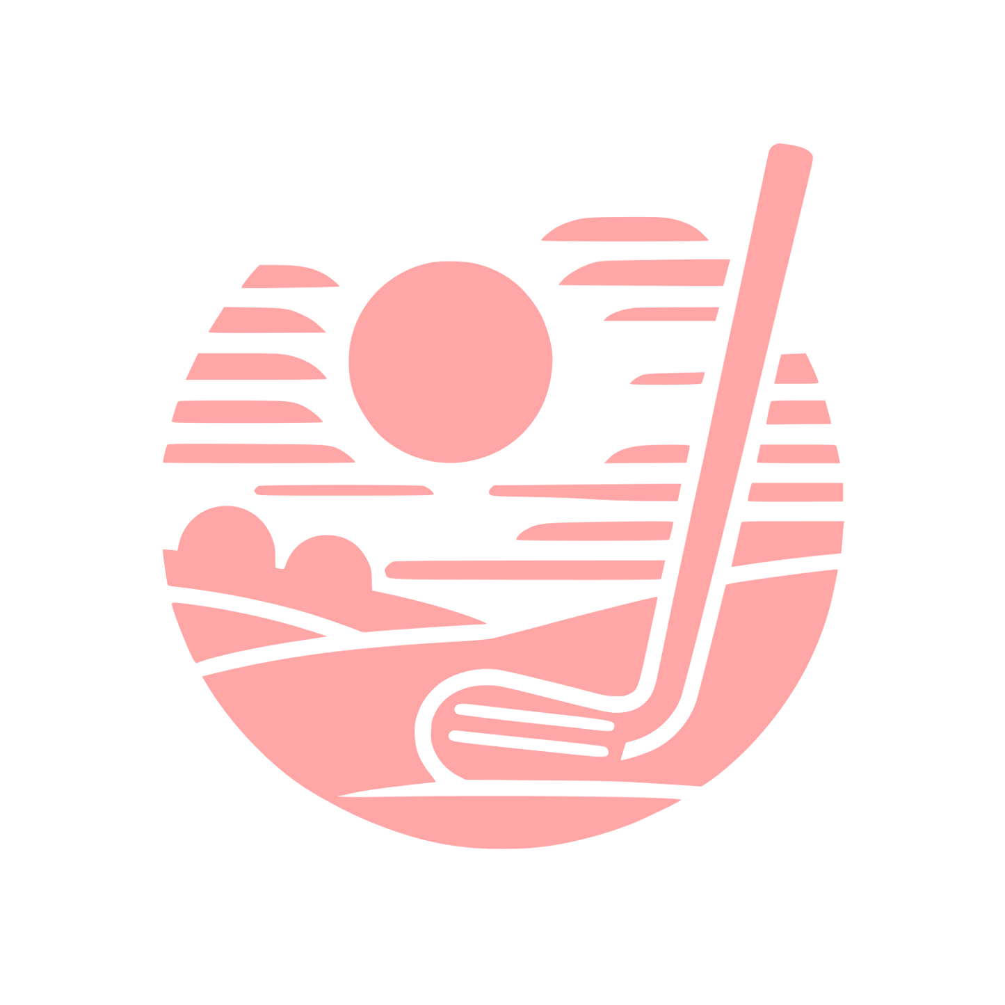 Golf Landscape Logo #ffa6a6