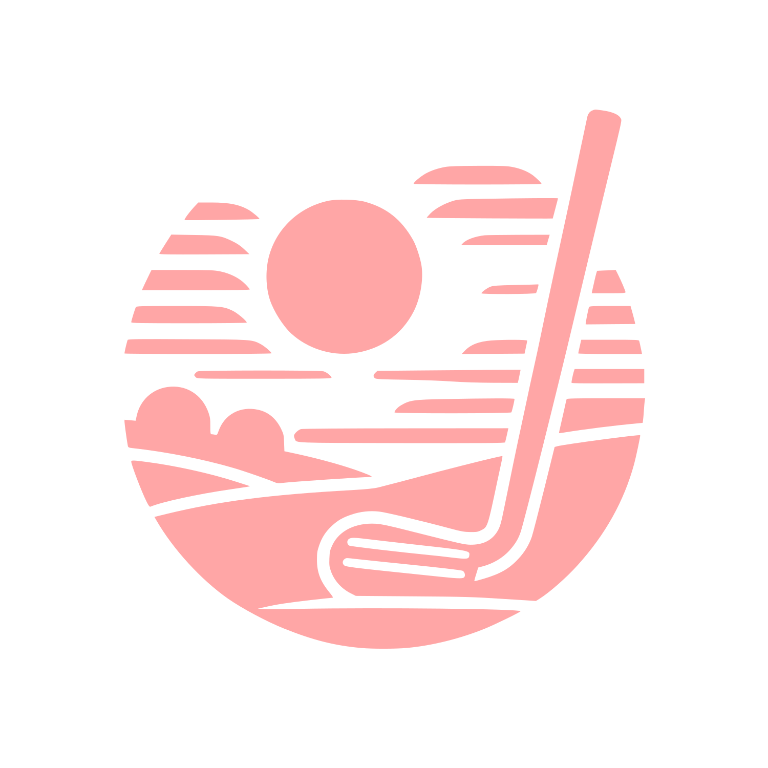 Golf Landscape Logo #ffa6a6