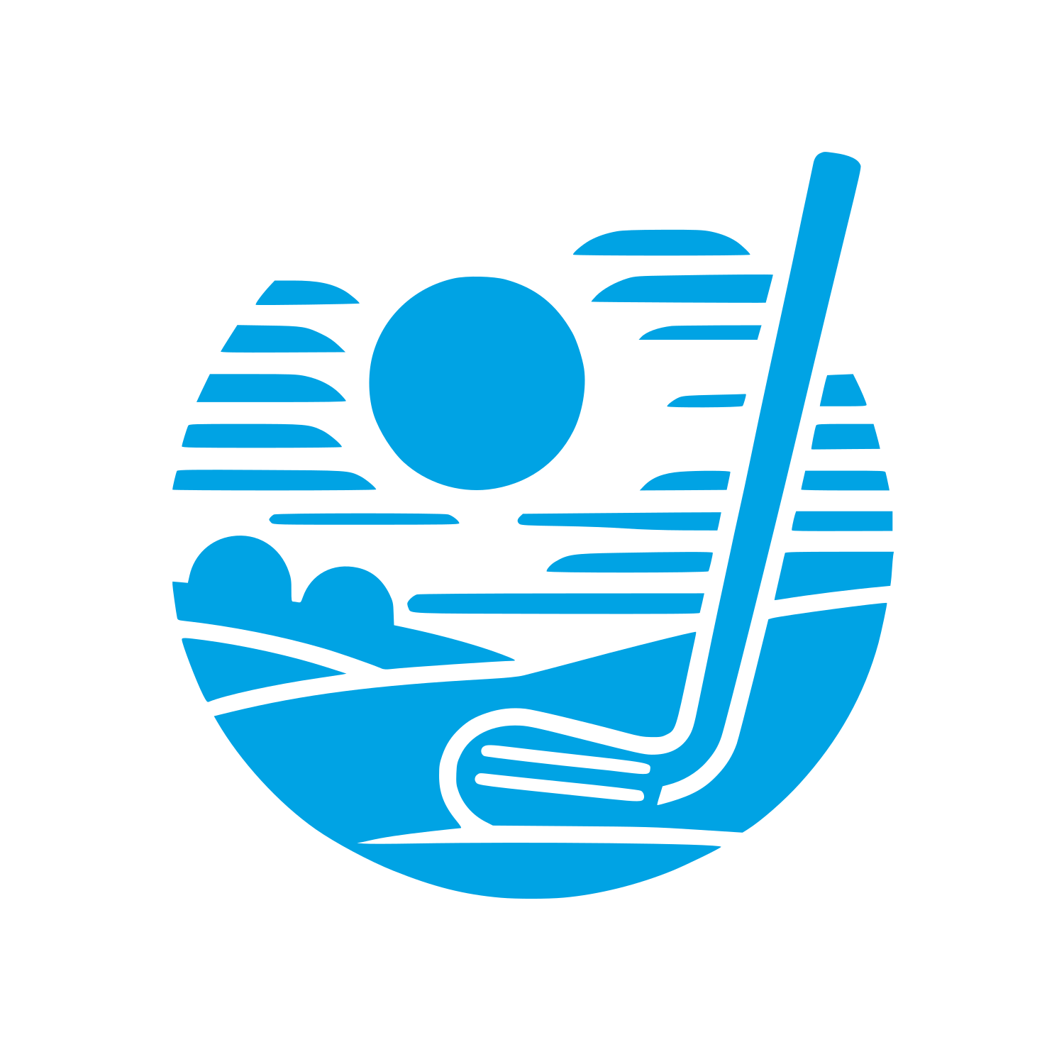 Golf Landscape Logo #00a3e4