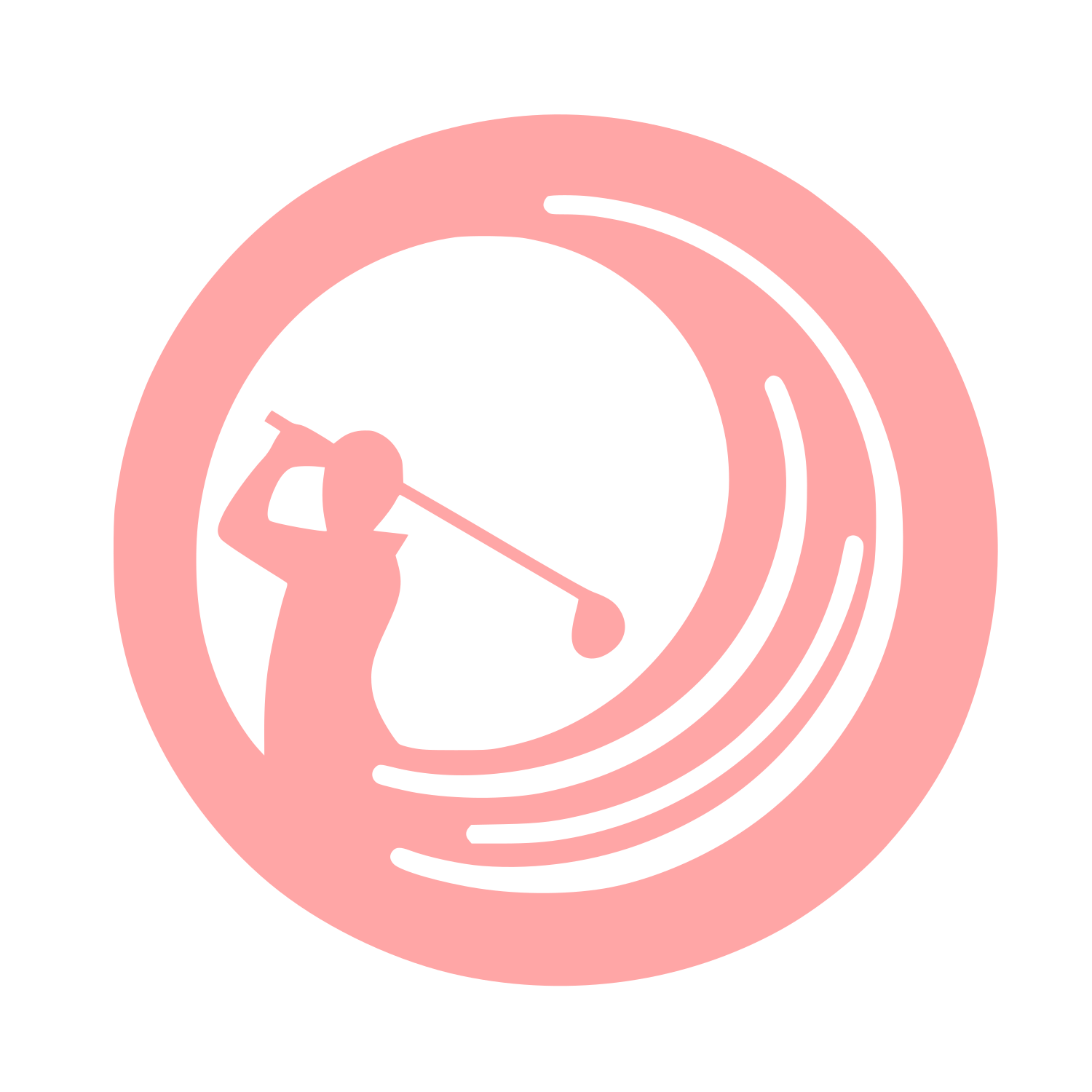 Golf Sports Logo #ffa6a6