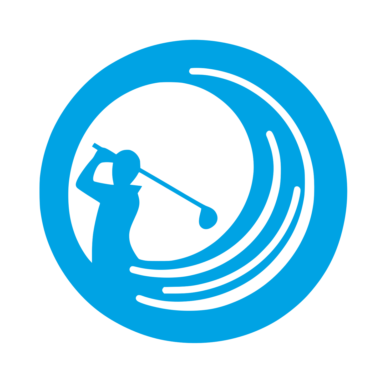 Golf Sports Logo #00a3e4