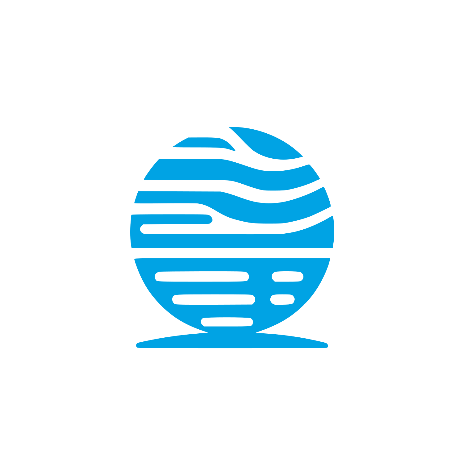 Globe Golf Logo #00a3e4