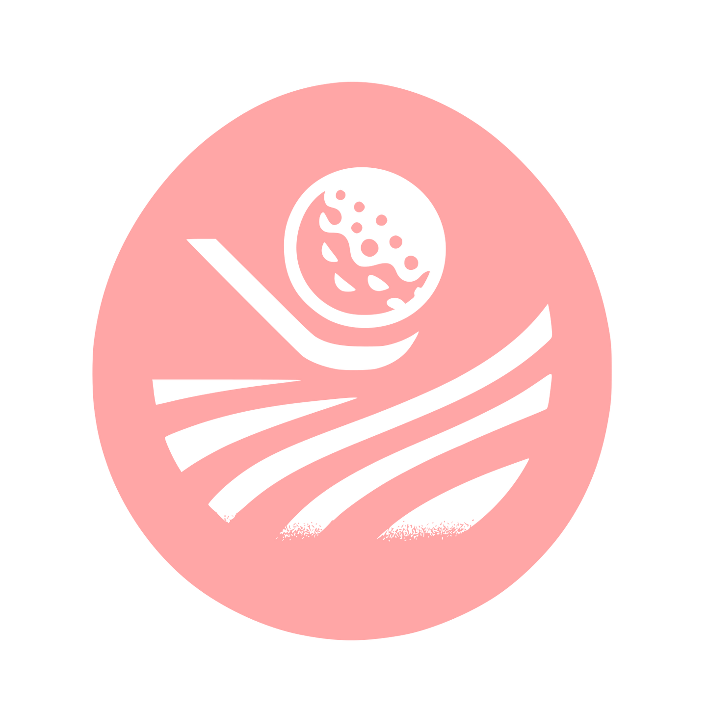 Golf Swing Logo Design #ffa6a6