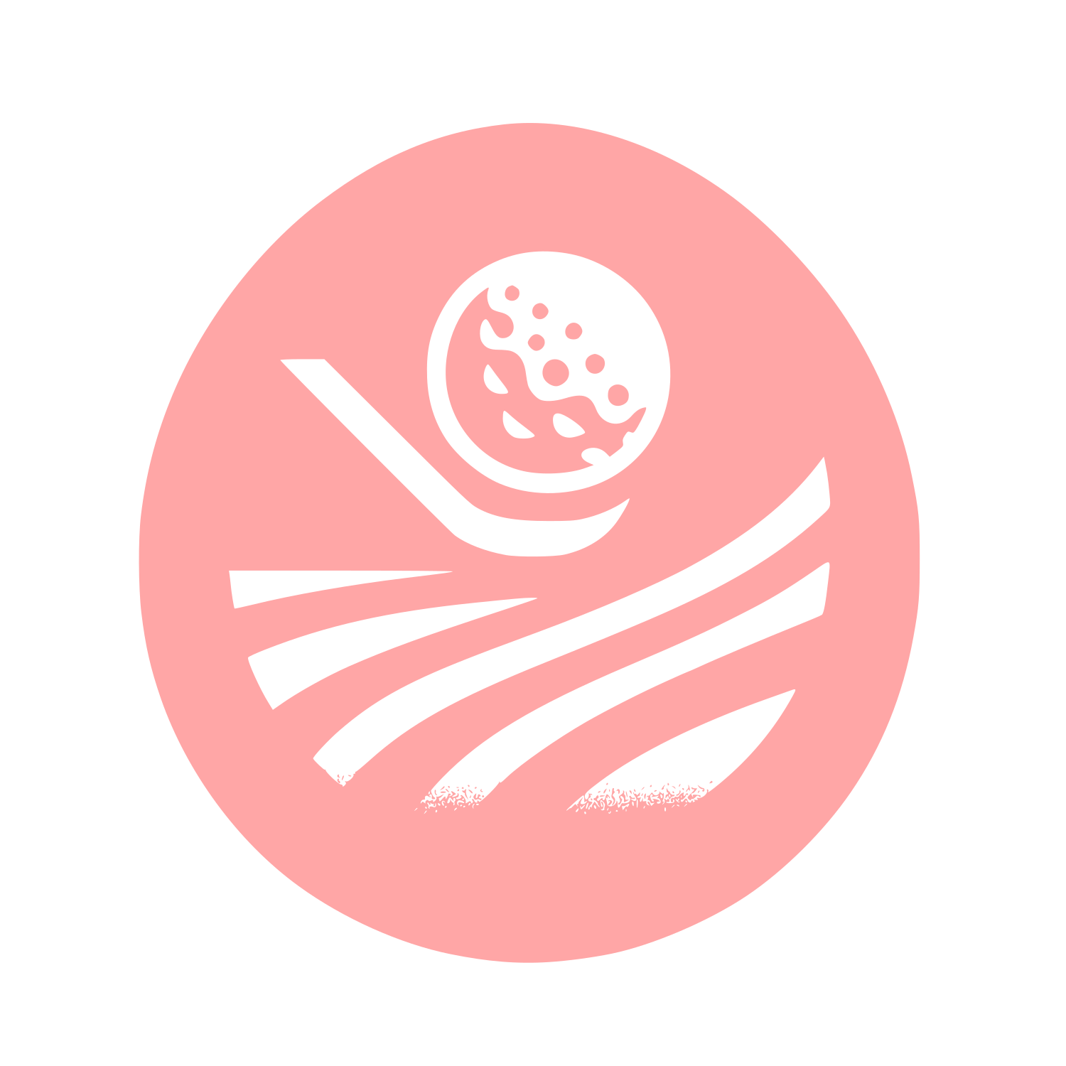 Golf Swing Logo Design #ffa6a6