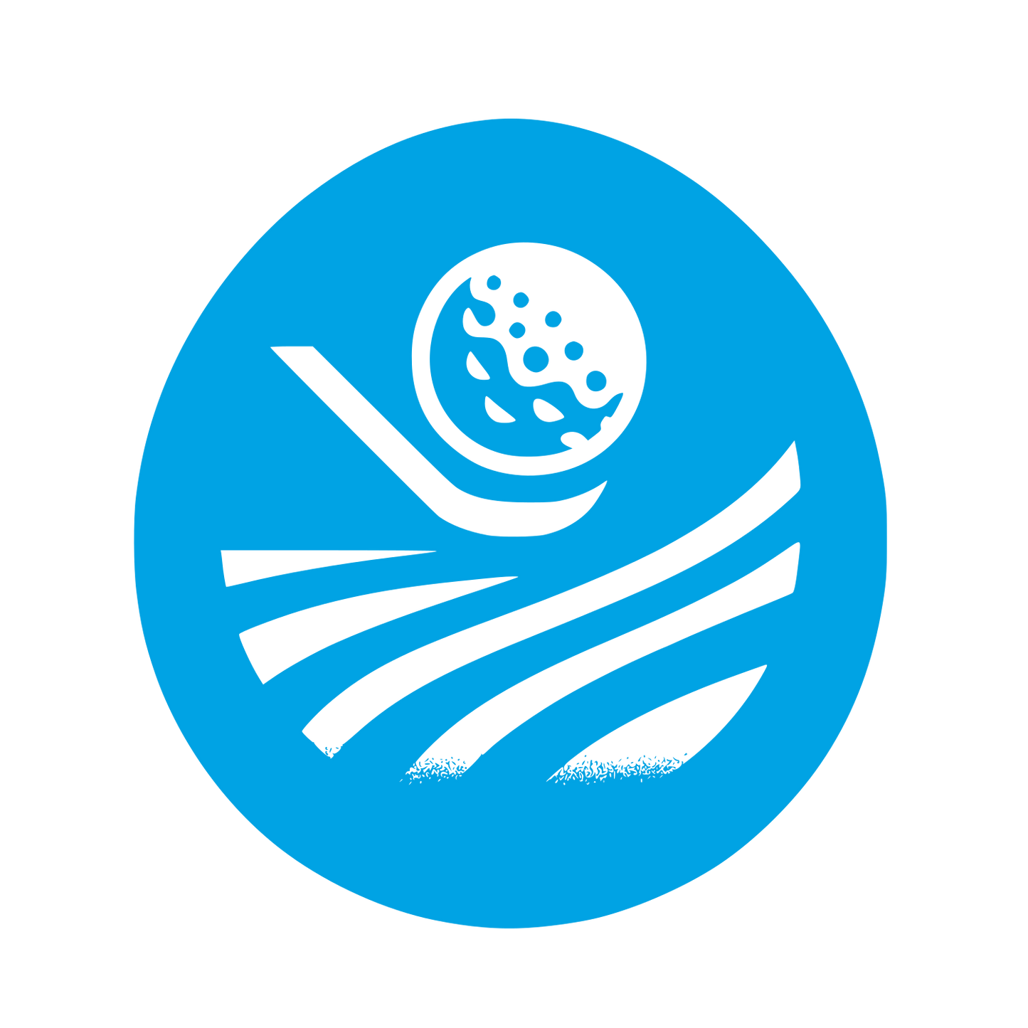 Golf Swing Logo Design #00a3e4