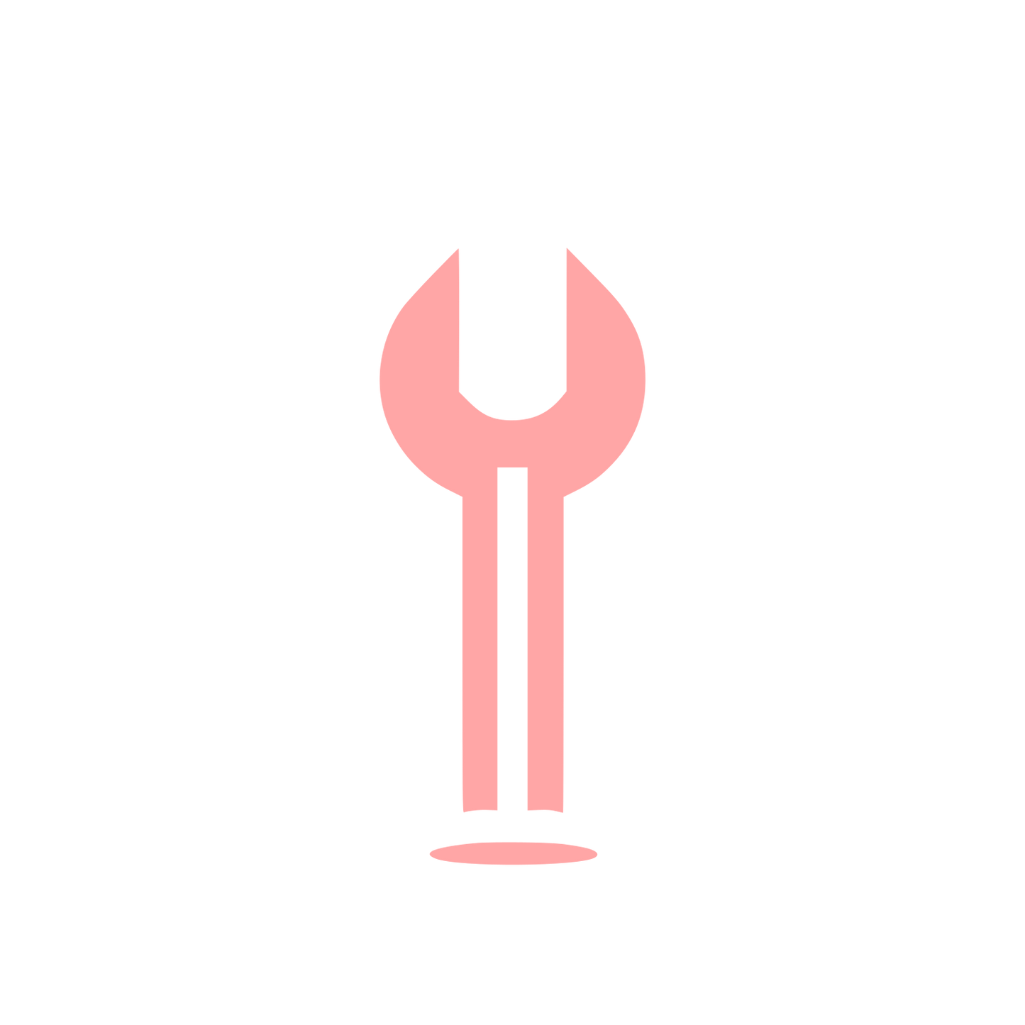Wrench Logo Design #ffa6a6