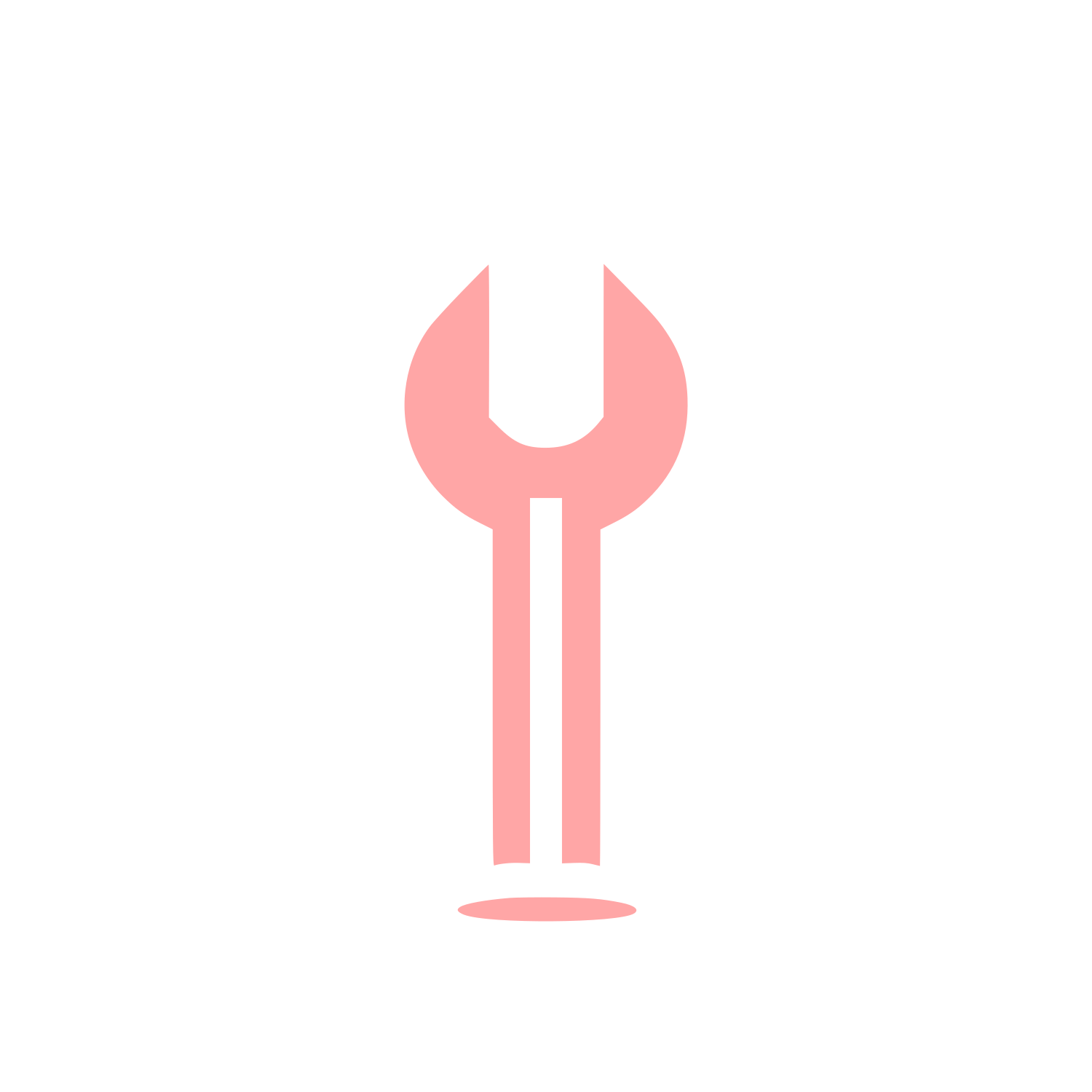 Wrench Logo Design #ffa6a6
