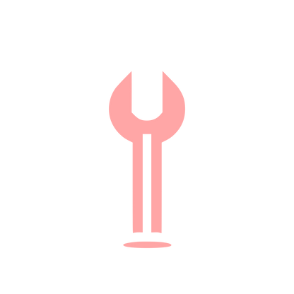 Wrench Logo Design #ffa6a6