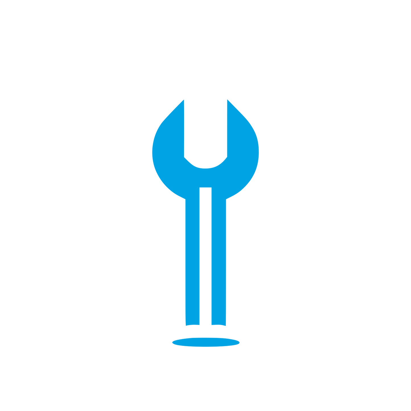Wrench Logo Design #00a3e4