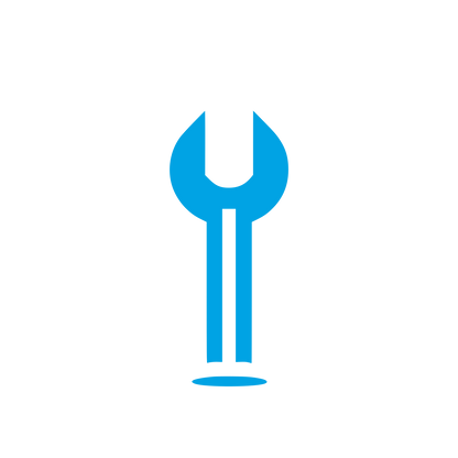 Wrench Logo Design #00a3e4