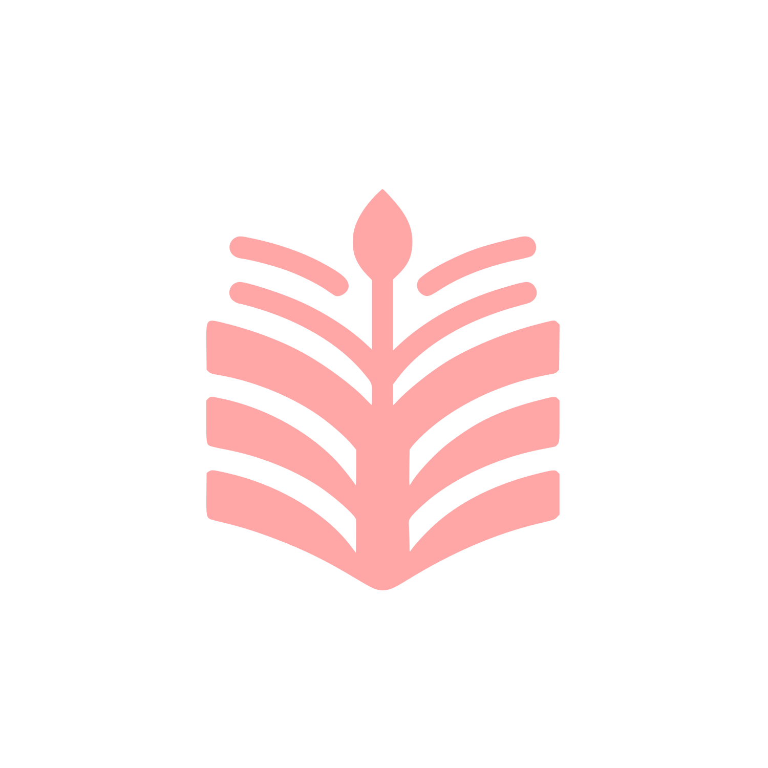 Leaf Design Logo #ffa6a6