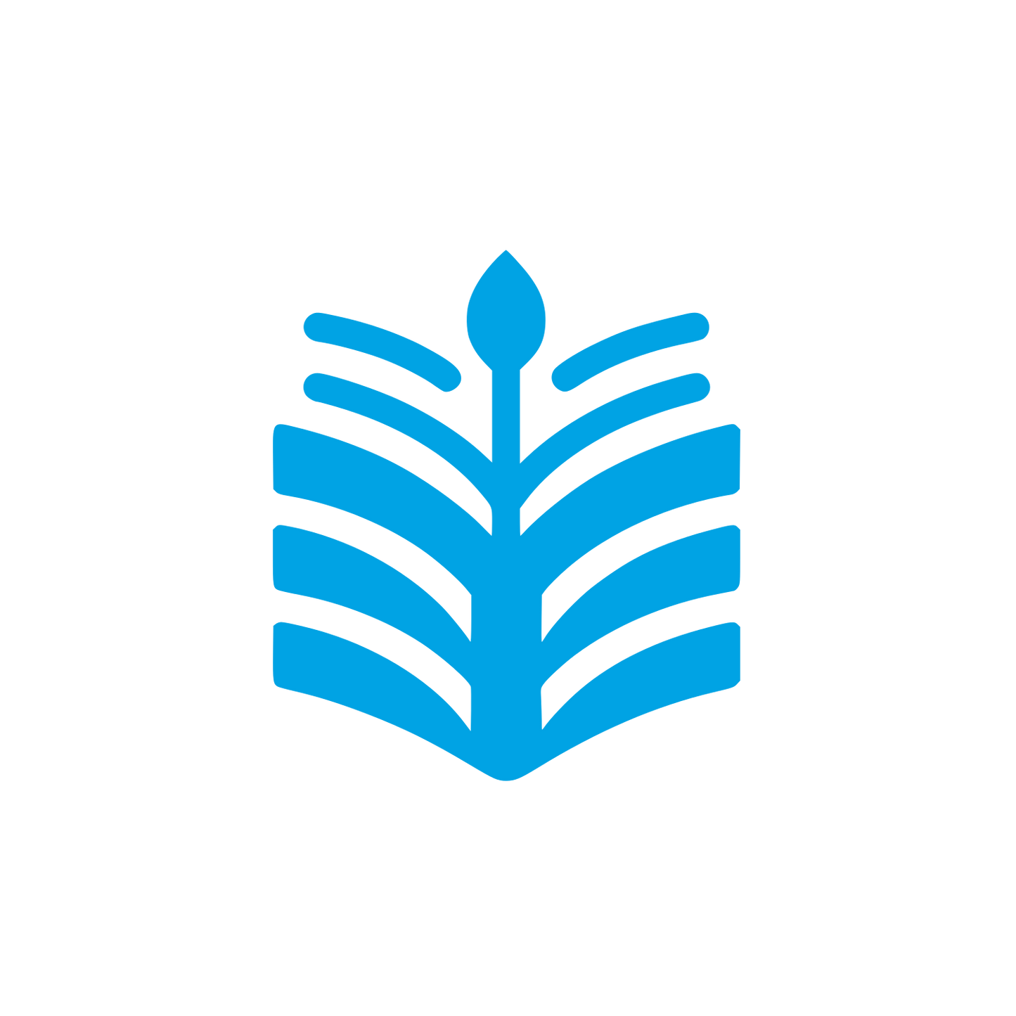 Leaf Design Logo #00a3e4