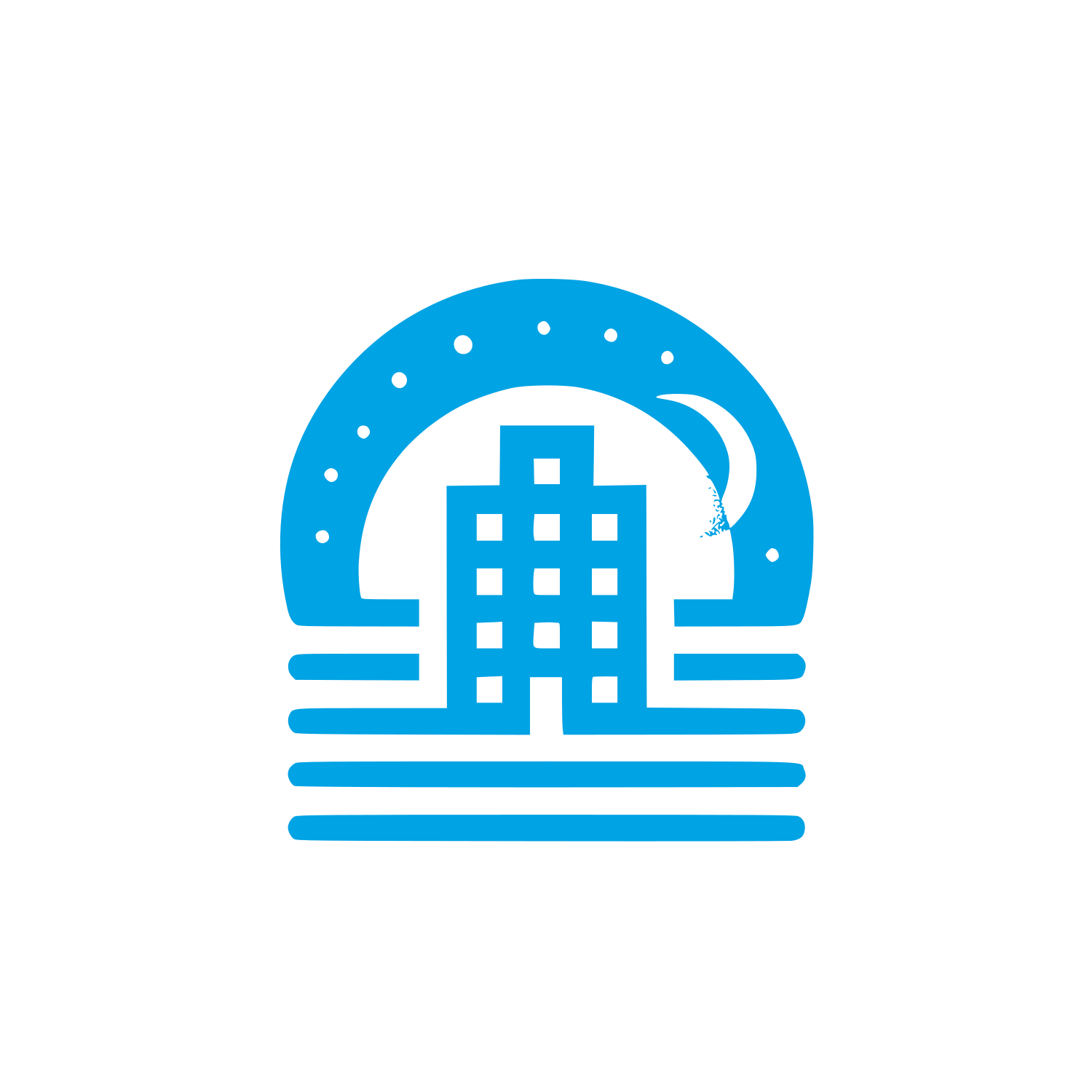 Modern Urban Logo #00a3e4