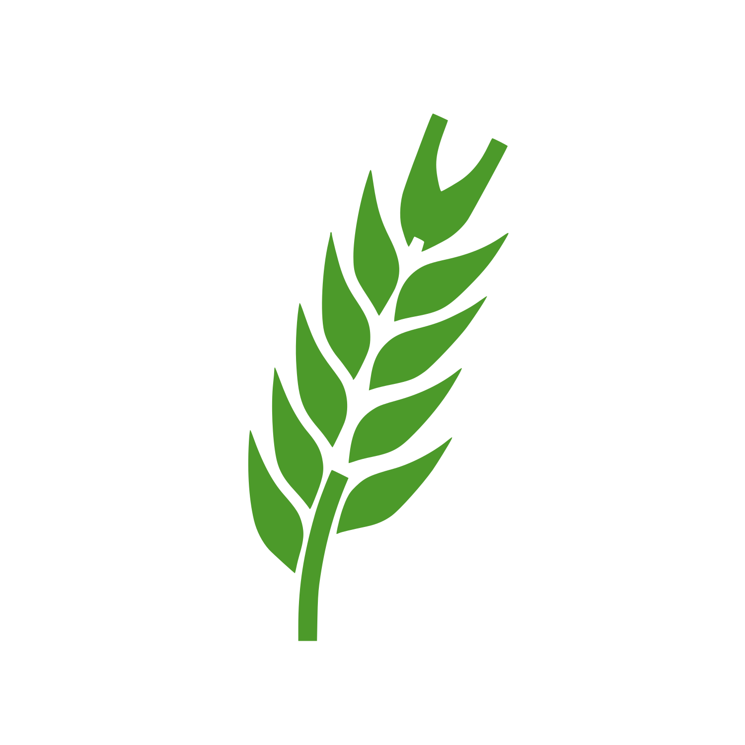 Wheat Stalk Logo #4C9A2A