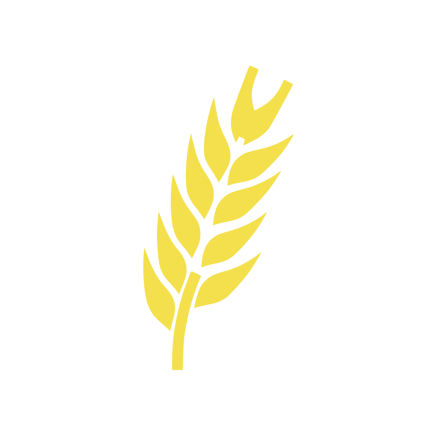Wheat Stalk Logo #F4E04D