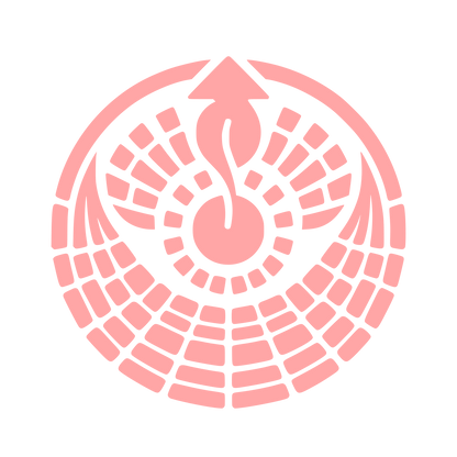 Sun with Wings Badge Icon #ffa6a6