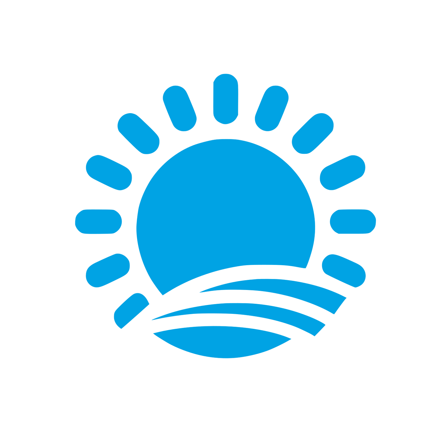 Sunrise Logo Design #00a3e4