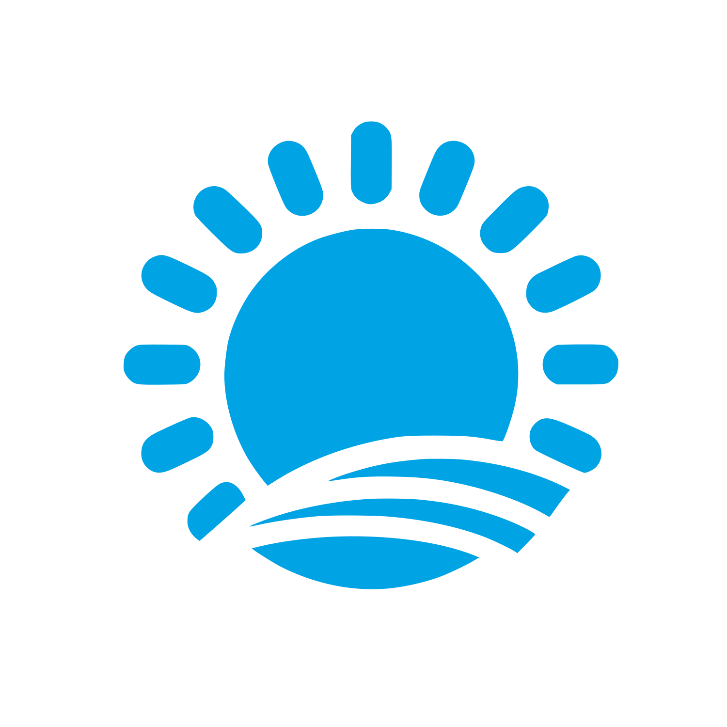 Sunrise Logo Design #00a3e4